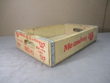 Vintage Chicago RC Cola NEHI Diet Rite Cola Soda Bottle Wooden Shipping Crate picture
