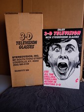 3-D Television Glasses Vintage Store Display- 500 Pair, UNOPENED BOX NOS picture
