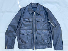 Vintage 1992 German Police “Polizei” Leather Jacket Elstermode GmbH Black Moto picture