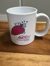RARE Ambien Drug Rep Promo Coffee Mug Cup Sleeping Lady Advertising Collectible picture