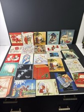 Vintage 1950s Christmas Holiday Greeting Cards Lot Of 25 Some Unused picture