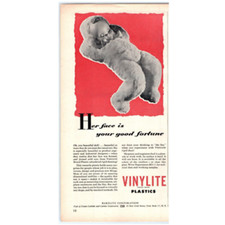 1947 Print Ad Bakelite Corporation Vinylite Plastics Baby Doll So Cute picture
