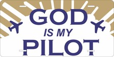 God is my pilot Christian Novelty License Plate Personalized Auto Moto Bike picture