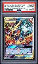 Graded Pokemon - Moltres & Zapdos & Articuno GX (SM210) Black Star Promo PSA 10 picture