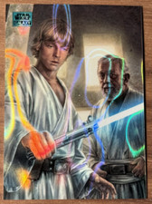 2024 Star Wars Chrome Galaxy Luke Wields The Lightsaber Aqua Lava Refractor /175 picture