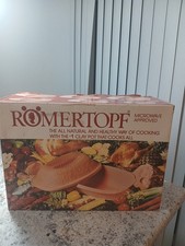 ROMERTOPF CLAY UNGLAZED BAKER TERRACOTTA COVERED COOKER STYLE 111/- NIB picture