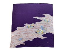 Tokio Haneda Furoshiki – 100% Silk – New w/ Bio Sheet – Made in Japan – 75cm picture