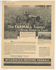 1935 International Harvester IH Ad: Farmall 12 & 30 Tractors, MCD Mower picture