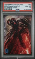 2024 Star Wars Galaxy Vader Conquering Shadow Blue Refractor /150 PSA 10 picture