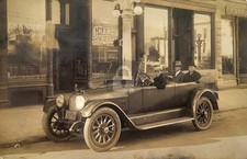 Sycamore IL Illinois Chandler Cigar Co., Dodge Auto 1915 RPPC Postcard COPY picture