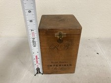 Robert Burns Robt. Burns Imperials De Luxe 25 Glass Tube Wood Humidor picture
