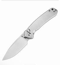 CJRB Pyrite Folding Knife Gray Ti Handle, AR-RPM9, Plain Edge, J1925STI picture