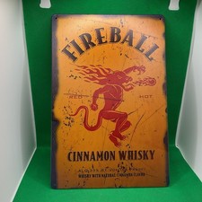 Fireball Cinnamon Whiskey-Metal Sign for Bar/Man Cave/Garage/Game Room picture
