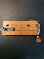 Vintage Antique National Selling Co. Cigar Cutter Wood Block Adjustable RARE picture
