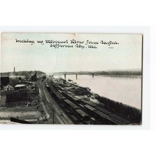 Vintage 1911 Missouri River Jefferson City MO Postcard Eldon Postmark 13571 picture