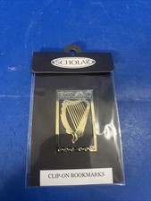 Irish Harp Bookmark Gold Plated Brass Vintage Northern Ireland Sealed Package 2
