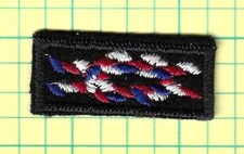 BSA EAGLE SCOUT RANK AWARD SQUARE KNOT SEA SCOUT BLUE FELT OLD GAUZE BACK MINT picture