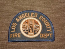 VINTAGE  LOS ANGELES COUNTY FIRE DEPT  FIREMEN'S OBSOLETE PATCH picture