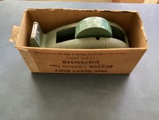 Vintage 1940s 3M Scotch Whale Tail Heavy-Duty Cast Iron Tape Dispenser open box picture