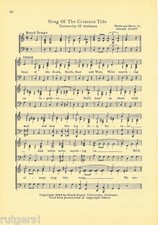 UNIVERSITY OF ALABAMA Song Sheet c1932 