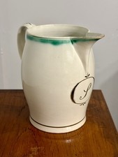 English Pearlware Pitcher Or Jug w/Green Shell Edges & Inscription Early 1800’s picture