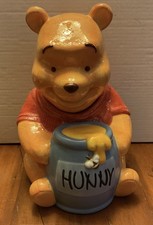 Vintage 1990s Disney Winnie the Pooh Honey Pot Ceramic Cookie Jar 12