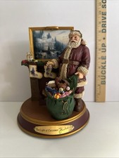 Bradford Editions Thomas Kinkade Light of Christmas Lighted Santa Figurine 2003 picture