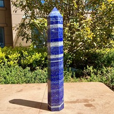2.85LB  Natural Lapis Lazuli quartz crystal single point tower healing picture