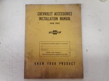 Original 1951 Chevrolet Car Pickup Dealership Accessories & Installation Manual picture