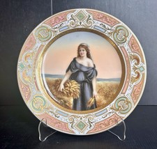 ANTIQUE / VTG ROYAL VIENNA STYLE PORTRAIT PLATE – TITLED “ RUTH” picture