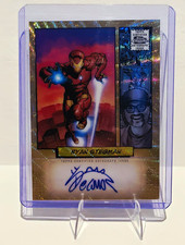 Topps 2024 Marvel Chrome IRON-MAN CA-RS Ryan Stegman Hard Signed Auto picture