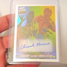 Topps 2026 Mars Attacks Christmas Chuck Norris Auto Card CCA-CN picture