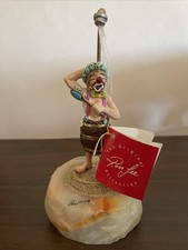 Vintage Ron Lee Clown Barrel Shower Onyx Base w/ Tag 1989 Limited Edition picture