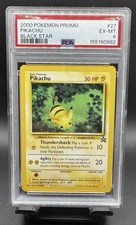 Pokémon 2000 Promo Pikachu Black Star #27 PSA 6 EX-MT English Card picture
