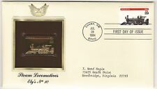 1994 USA STEAM LOCOMOTIVES ELYS NO. 10 GOLD PLATED 29C STAMP COVER FDC picture