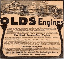 Olds Gas Power Co Olds Engines Chestnut Lansing MI 1906 Minneapolis Ad 5AK9-H6 picture