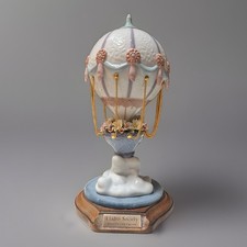 LLADRO 6523 Flying High HOT AIR BALLOON Brass Chains Intact W/ BOX picture