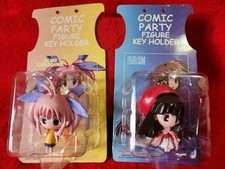 Comic Party Figure Keychain Set 2 Pieces Collectible Character Goods Japan picture