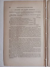 1875 Train Report ATLANTIC  PACIFIC RAILROAD Vinita Indian Territory Franklin MO picture