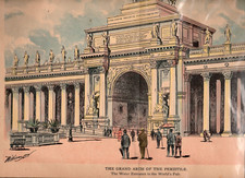 1893 Print THE GRAND ARCH OF THE PERISTILE The Chicago World's Fair Inter Ocean picture
