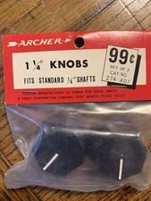2 Vintage Archer RadioShack Radio Amp Knobs Dials Parts New Old Stock 274-407 picture