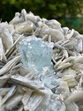 Beautiful Aquamarine Crystal with Muscovite Specimen, minerals, 935 carat picture
