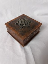 J. Alexander Handcrafted Copper & Nickel Silver Snowflake Trinket Box 5” Mexico picture