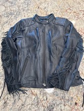 Harley-Davidson® Women's Boone Fringed Leather Jacket, Black 98013-18VW Large picture