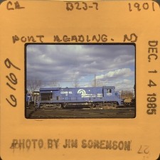 1985 Conrail Locomotive 1901 Train Slide Port Reading NJ Jim Sorenson Railroad picture