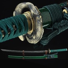 Handmade Authentic Damascus Steel Japanese Katana Pisces Pure Copper Knife Plate picture