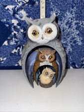Eyes Of Wisdom The Hamilton Collection Owls Nesting 90s picture