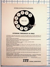ITT Federal Labs Space Communications Job Ad Astrological Rotary Phone Ephemera picture