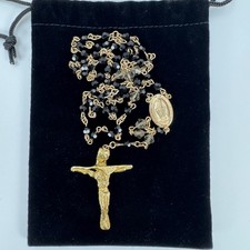 Rare 18K/14K Gold Rosary Salvador Dalí Crucifix Appraised $5200 Italian Vintage picture