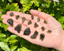 Natural Moldavite Crystals - 100% Genuine Moldavite From Czech Republic picture